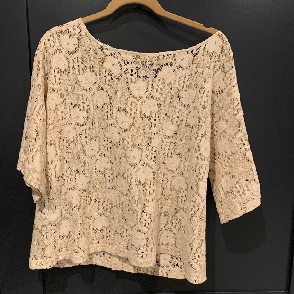 Cream Lace Top